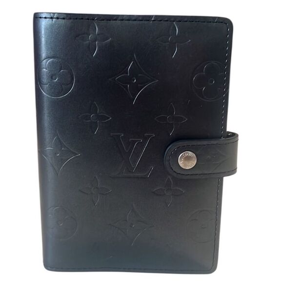 Louis Vuitton.Black Vernis Matte Embossed Leather Agenda With Ruler CA0062 - Picture 3 of 13